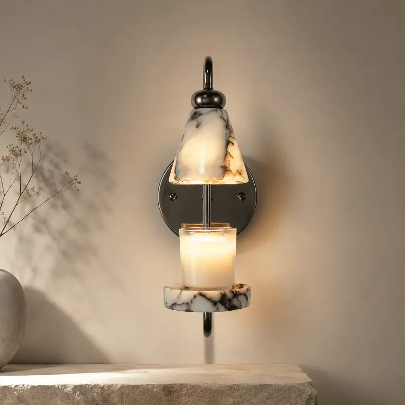 Mara Modern Marble Wall Sconce – Elegant Vertical Lighting for Any Room 1