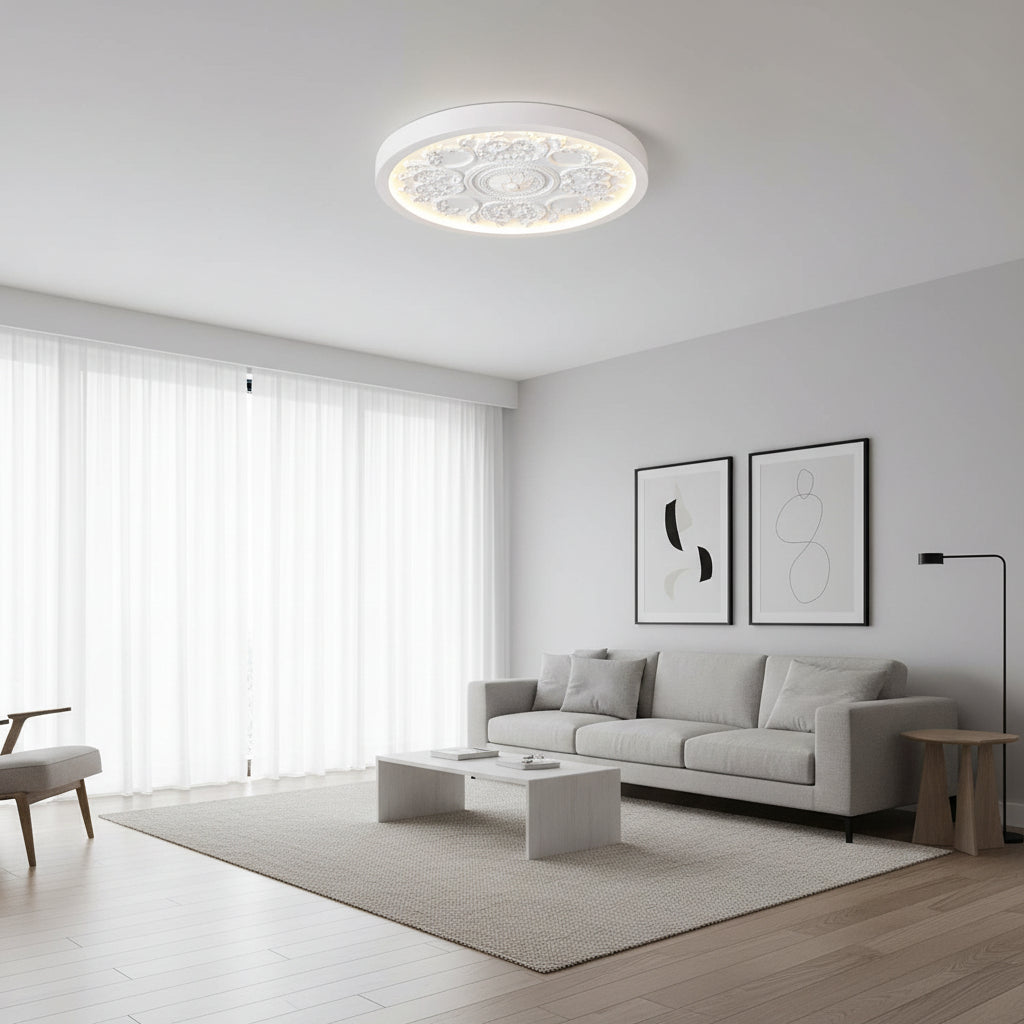 Delion Modern Minimalist Flush Mount Ceiling Light –  LED for Elegant Spaces
