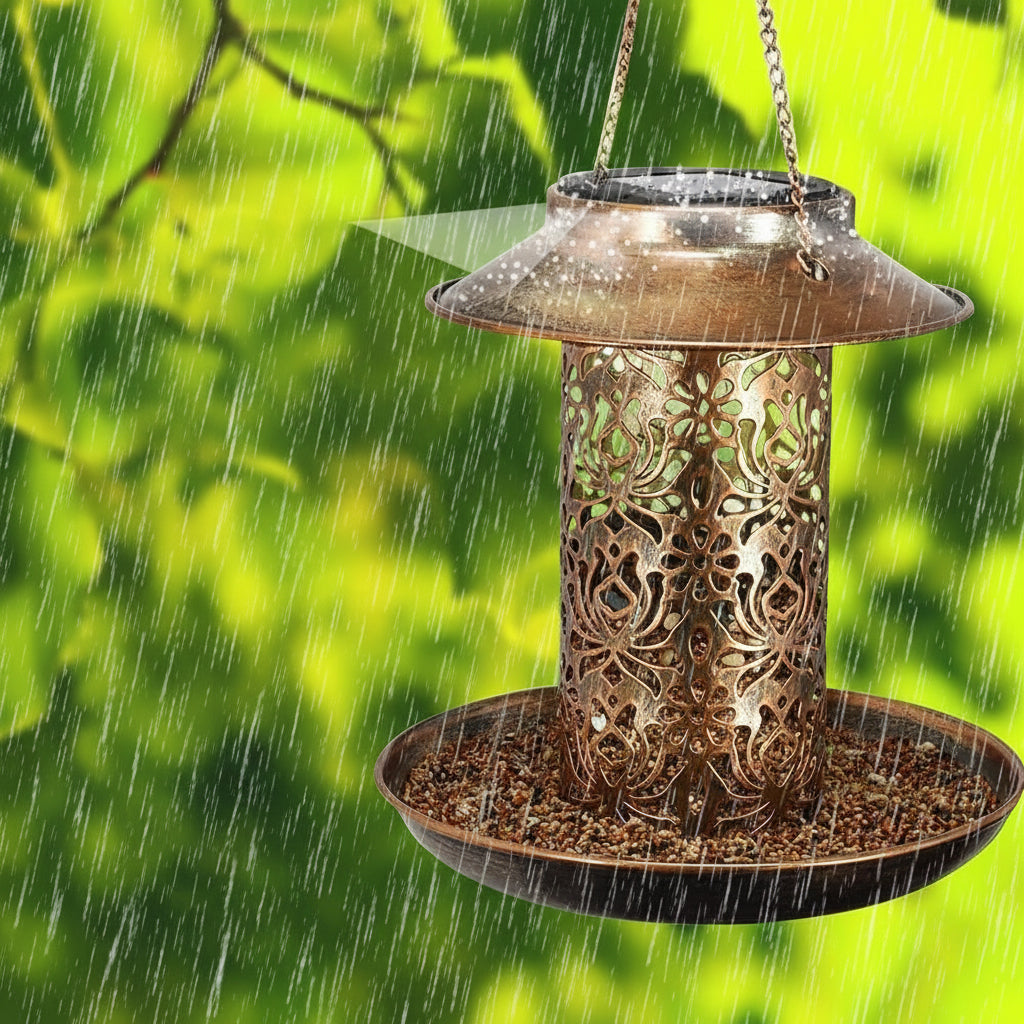 NaturaBird Outdoor Bird Feeding Station – Weather-Resistant with Solar Night Light 2