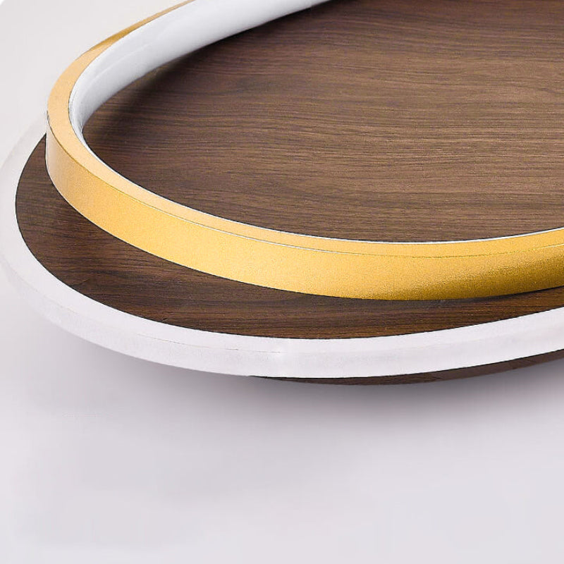 Nira Walnut Grain Flush Mount Ceiling Light – Stylish Illumination for Any Space