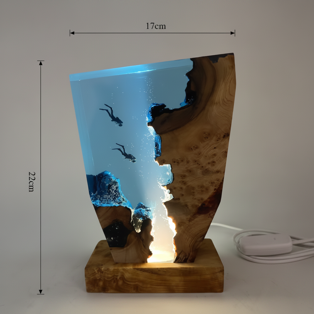 Nove Artistic Diver Table Lamp – Adjustable LED Lighting for Cozy Ambiance 0
