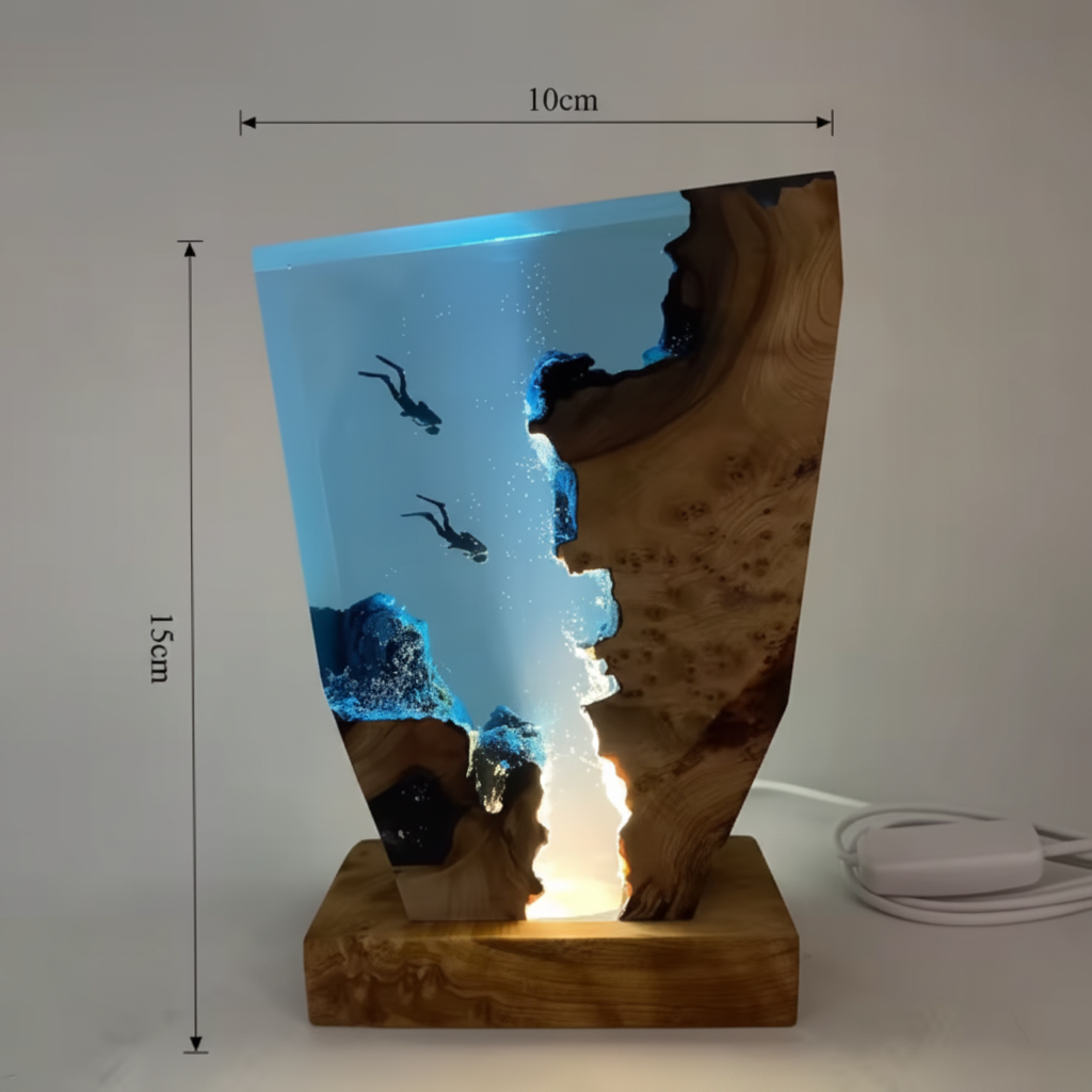 Nove Artistic Diver Table Lamp – Adjustable LED Lighting for Cozy Ambiance 5