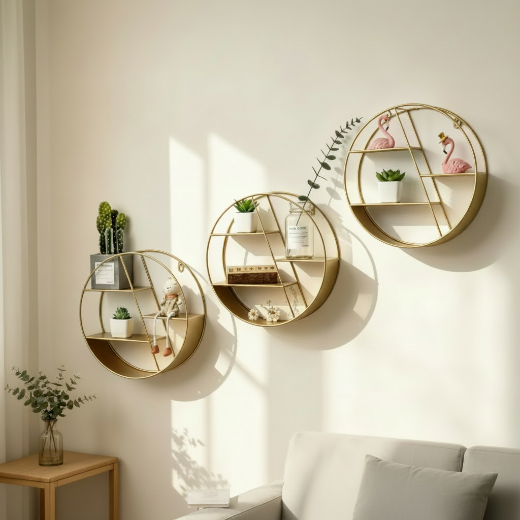 Pavo Modern Nordic Wall Display Stand – Irregular Iron Craft for Artistic Home Decor 2