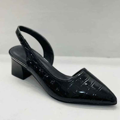 Lucille Women's Black Heels – Elegant Slingback Pumps for All-Day Comfort