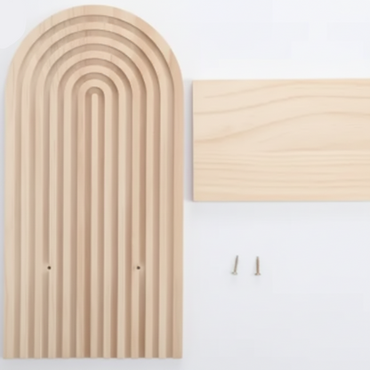 Radiant Boho Wooden Shelf – Unique Sun Rainbow Design for Stylish Home Decor 4