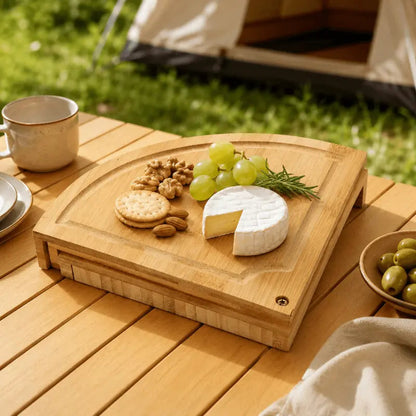 Raven Cheese Lovers Bamboo Board Set – Rotating Design for Elegant Charcuterie Serving 1