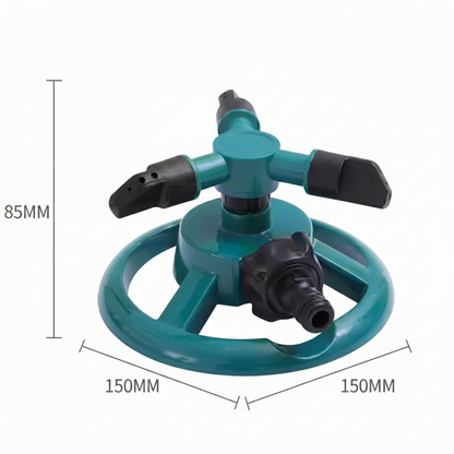 Raven Garden Sprinkler – 3-Arm Rotating System for Even Lawn Watering 3