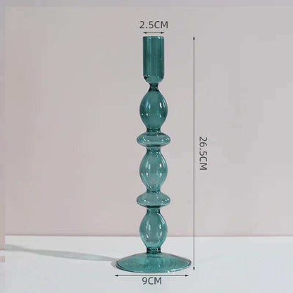 Raven Stylish Glass Candle Holders – Elegant Decorative Accent for Home Decor 0
