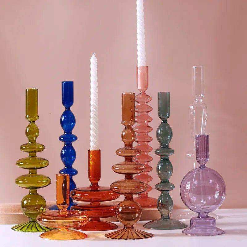 Raven Stylish Glass Candle Holders – Elegant Decorative Accent for Home Decor 1
