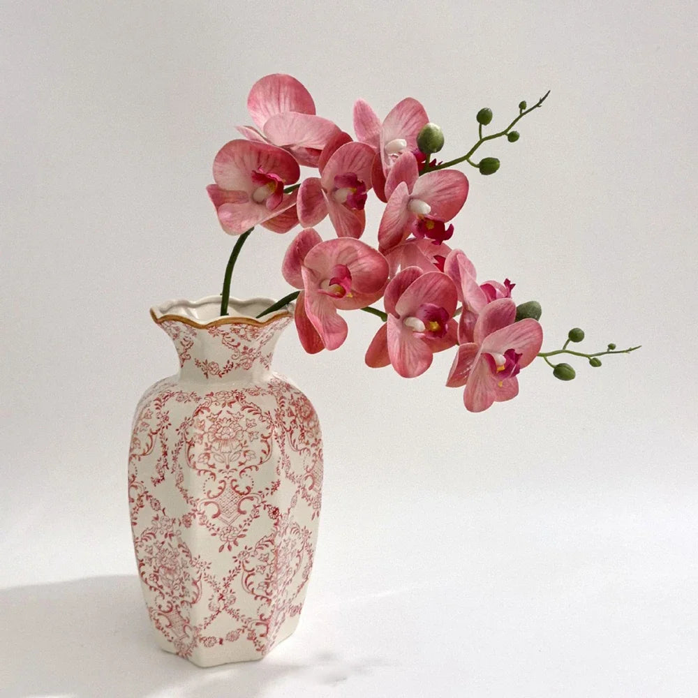 Ravina Elegant Ceramic Flower Vase – Hand-Painted Design for Stylish Home Decor 2