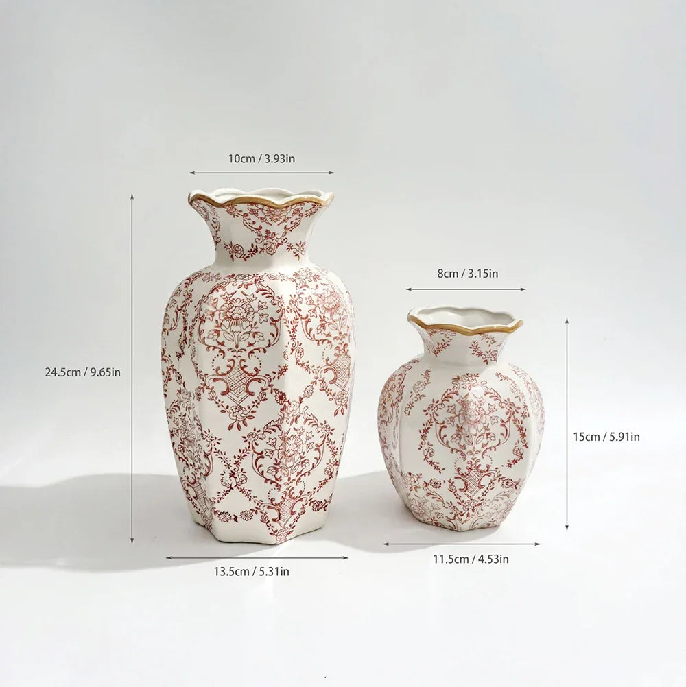 Ravina Elegant Ceramic Flower Vase – Hand-Painted Design for Stylish Home Decor 5