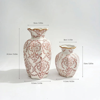 Ravina Elegant Ceramic Flower Vase – Hand-Painted Design for Stylish Home Decor 5