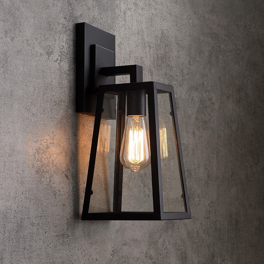 Ravio Outdoor Wall Lantern Sconce – Vintage Matte Black Classic Lighting 0