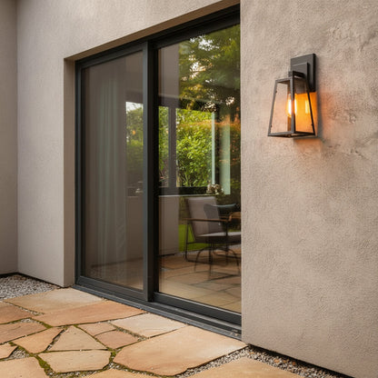 Ravio Outdoor Wall Lantern Sconce – Vintage Matte Black Classic Lighting 1