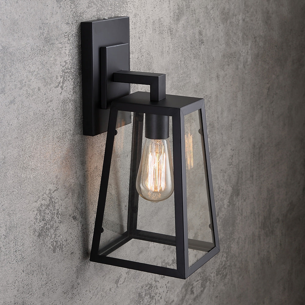 Ravio Outdoor Wall Lantern Sconce – Vintage Matte Black Classic Lighting 2