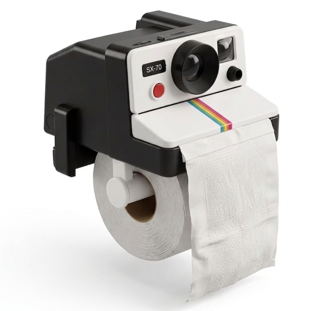 RetroCam Toilet Paper Holder – Unique SX-70 Design for Neat Bathroom Style 0