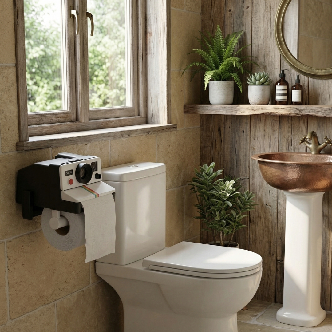 RetroCam Toilet Paper Holder – Unique SX-70 Design for Neat Bathroom Style 2