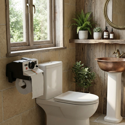 RetroCam Toilet Paper Holder – Unique SX-70 Design for Neat Bathroom Style 2