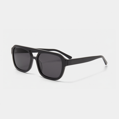 Riviera Unisex Sunglasses – Stylish Black Acetate Frame with UV Protection