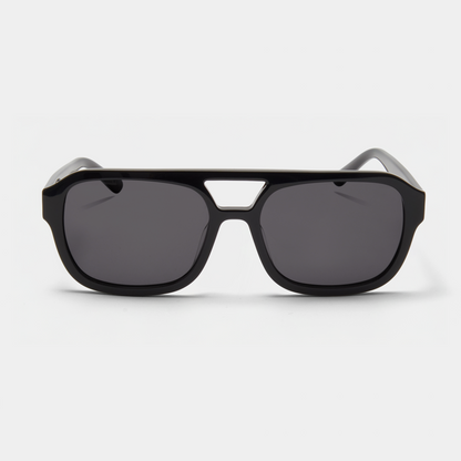 Riviera Unisex Sunglasses – Stylish Black Acetate Frame with UV Protection