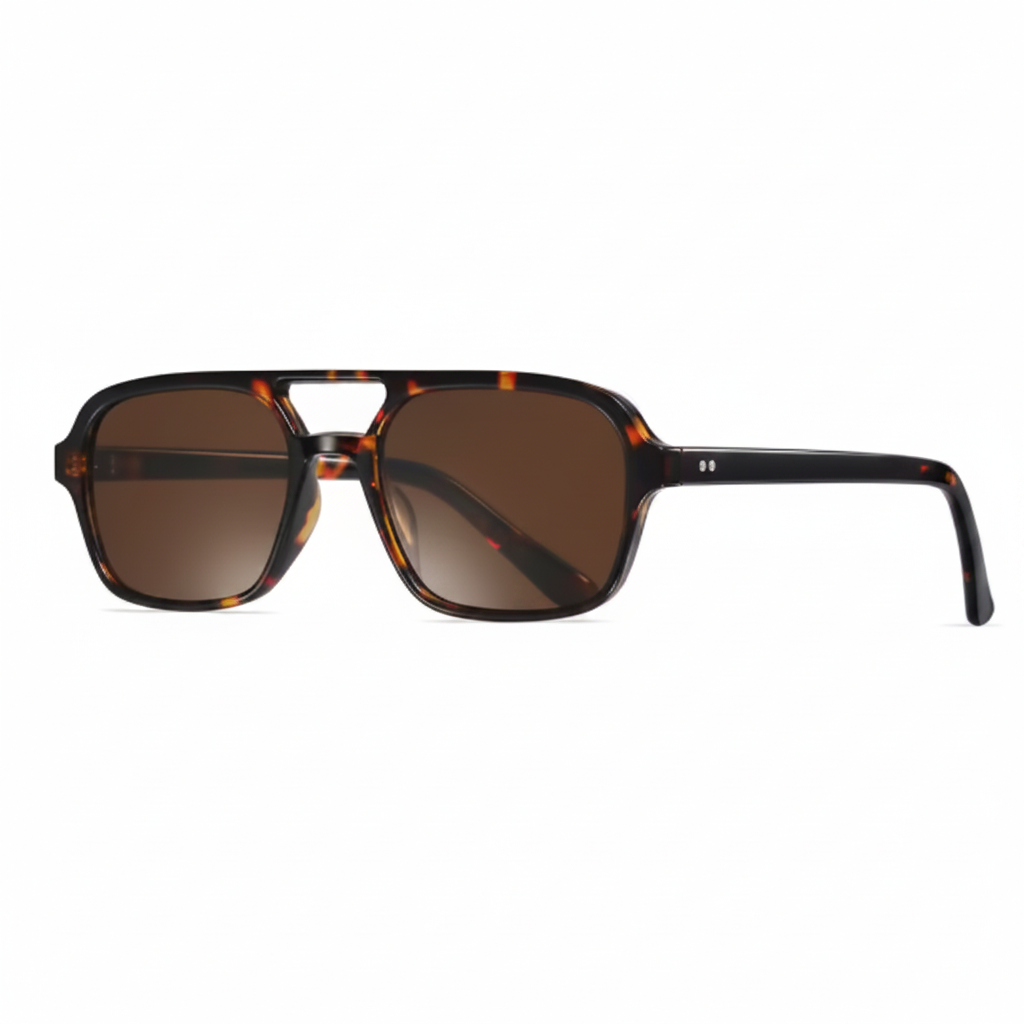 Riviera Unisex Sunglasses – Stylish Black Acetate Frame with UV Protection