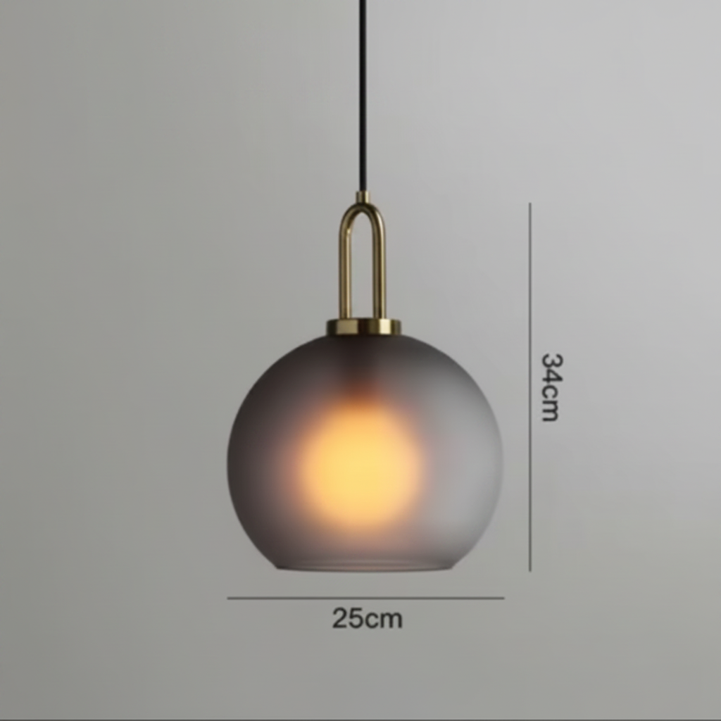 Horizon Sleek Smoked Pendant Light – Nordic Design Glass Pendant Lighting for Modern Interiors