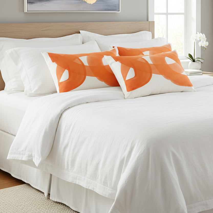 Eloria Modern Decorative Pillowcase (Set of 2)– Geometric Design for Lumbar Support