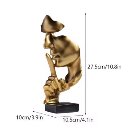 Ceris Modern Abstract Thinker Statue – Elegant Resin Sculpture for Calm Reflection