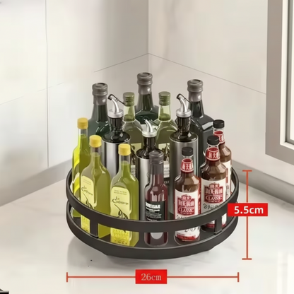 Sierra Stainless Steel Spice Rack Organizer – 360° Rotating Space-Saving Storage 5