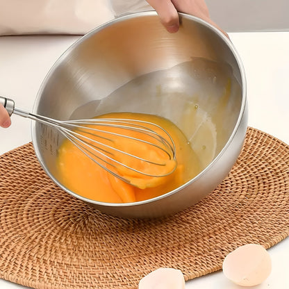Sileo Stainless Steel Mixing Bowl Set – Durable Measurement Marked Kitchen Essentials 4