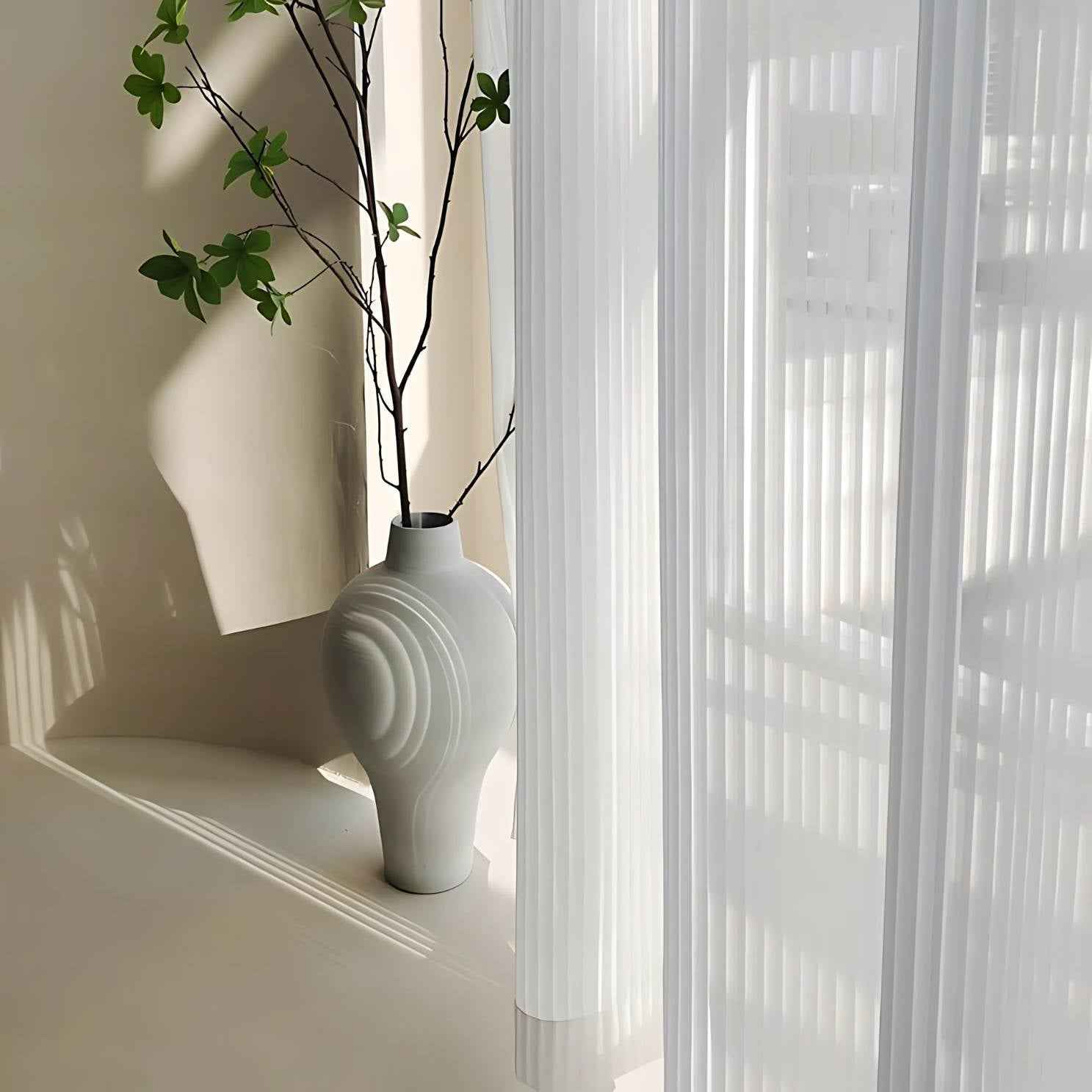 Sleek Nordic Vertical Blind Curtains – Elegant Light Filtering Design for Modern Spaces