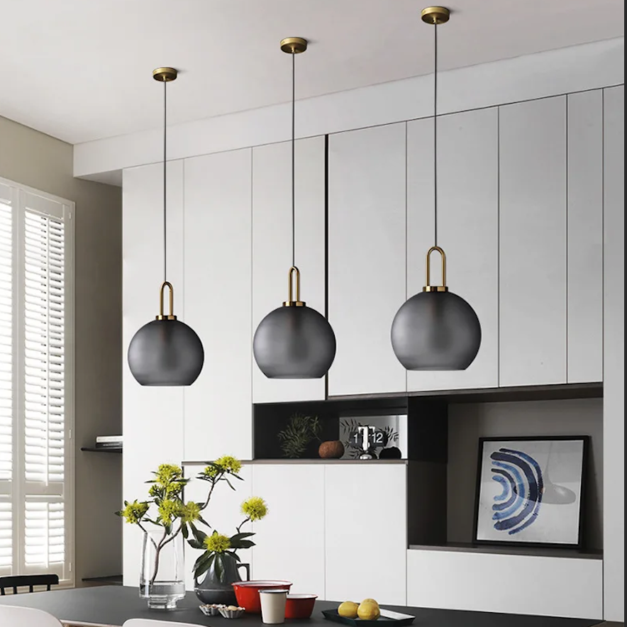 Horizon Sleek Smoked Pendant Light – Nordic Design Glass Pendant Lighting for Modern Interiors