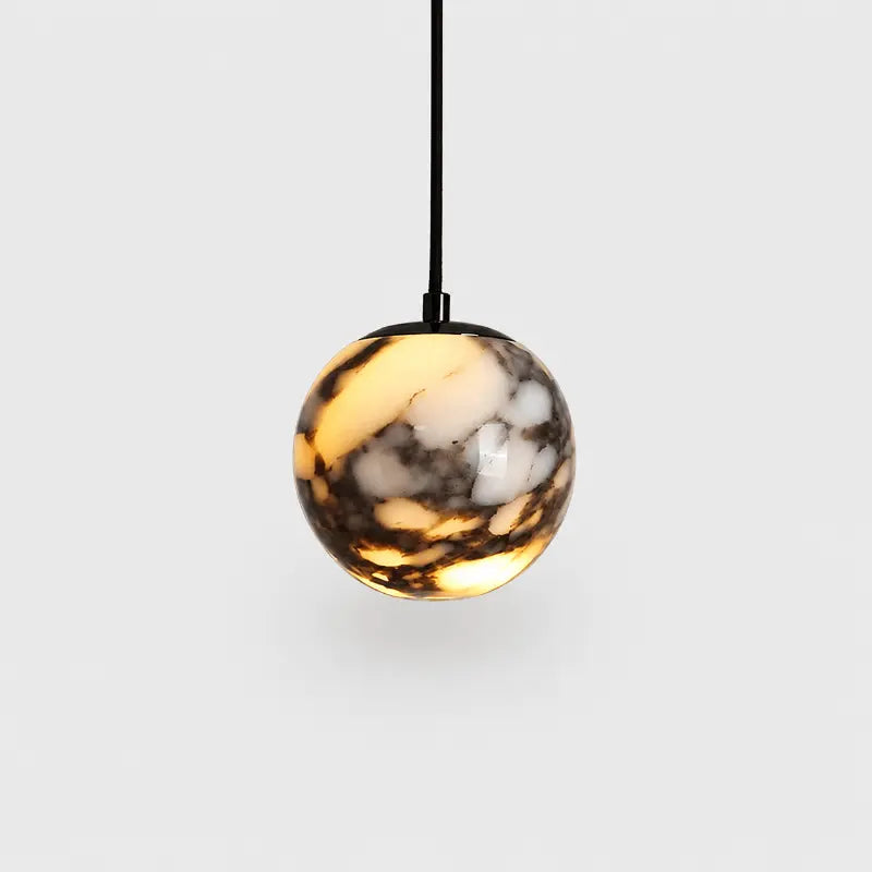 Soren Modern Black Pendant Light – Natural Marble Finish for Elegant Interiors 3