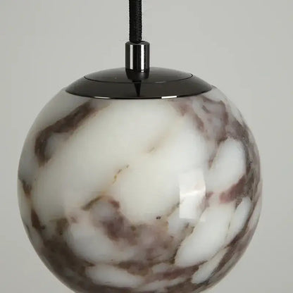 Soren Modern Black Pendant Light – Natural Marble Finish for Elegant Interiors 4