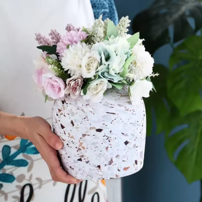 Terra Modern Ceramic Vase – Large Terrazzo Design for Stylish Home Accent 2