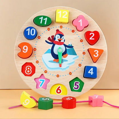 Timberly Educational Wooden Clock Toy for 1-2 Year Olds – Time and Number Learning Aid 0
