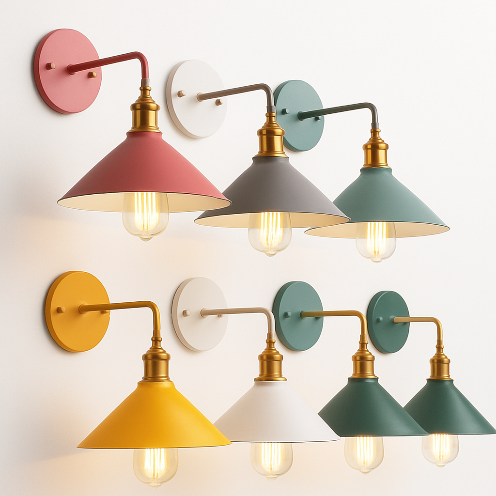 Vivid Bathroom Wall Lights – Durable Iron Sconces for Customizable Illumination 2