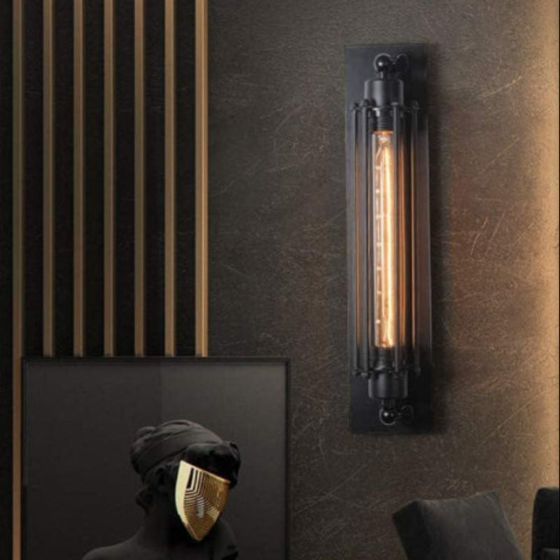 Eldric Black Vintage  Wall Light – Elegant Matte Black Design for Cozy Ambiance