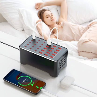 Voltix Multi-Port USB Charging Station – 200W Smart IC Power for Safe Device Charging 1