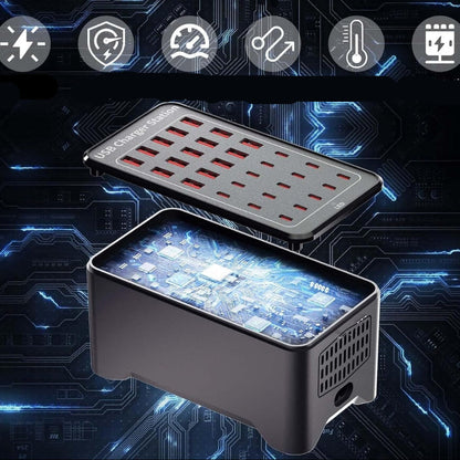 Voltix Multi-Port USB Charging Station – 200W Smart IC Power for Safe Device Charging 3