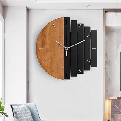 Vortex Modern Wall Clock – Industrial Wooden Design for Minimalist Spaces 0
