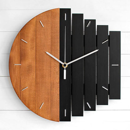 Vortex Modern Wall Clock – Industrial Wooden Design for Minimalist Spaces 1