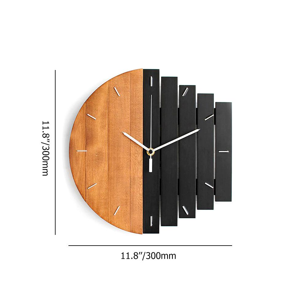 Vortex Modern Wall Clock – Industrial Wooden Design for Minimalist Spaces 5