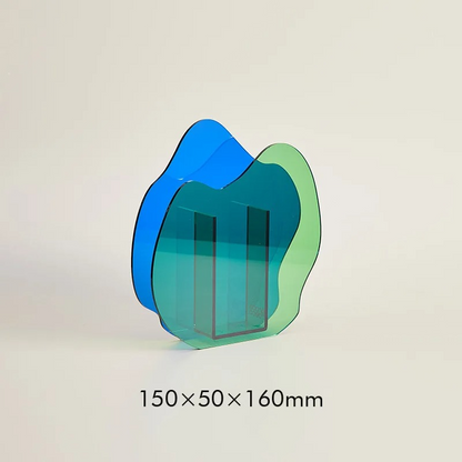 Wavely Modern Clear Acrylic Vase – Stylish Waveform Design for Home Decor 6