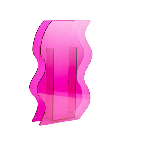Wavely Modern Clear Acrylic Vase – Stylish Waveform Design for Home Decor 8