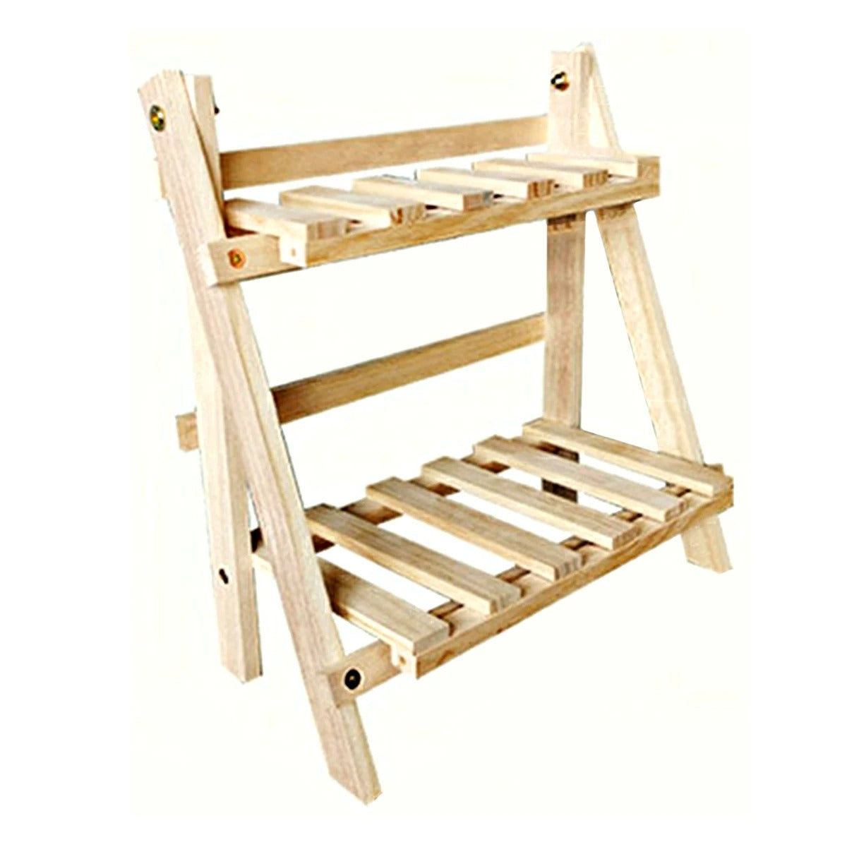 Wexley Wooden Desk Organizer – Double-Layer Foldable Design for Efficient Desk Storage 1
